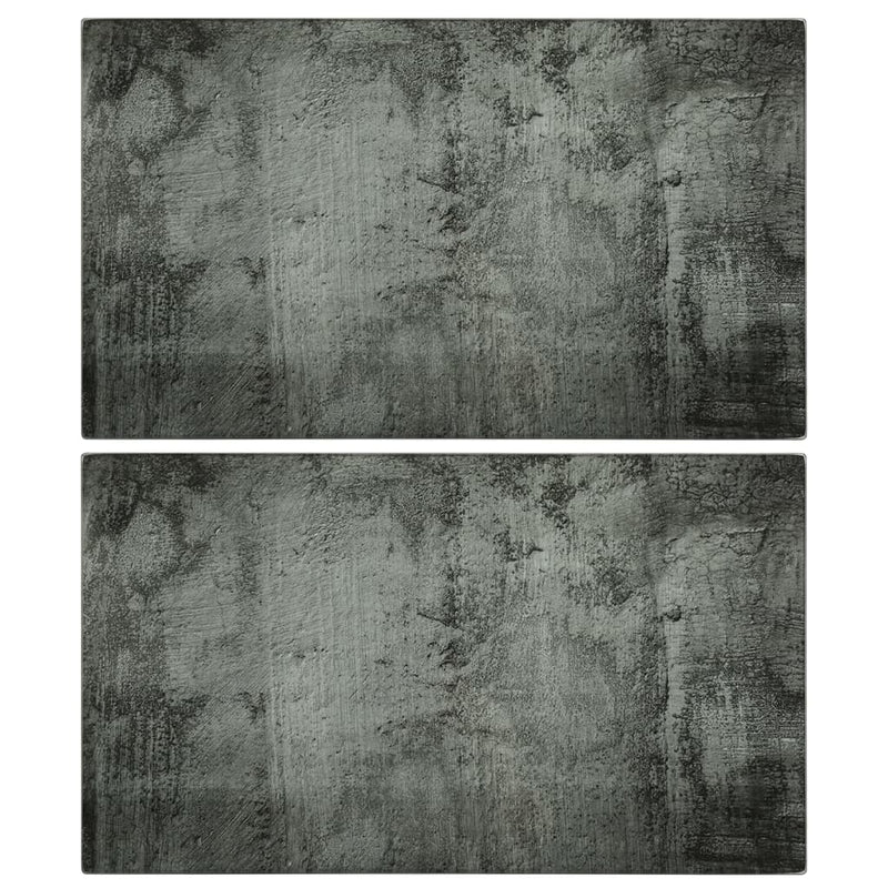 vidaXL Chopping Boards 2 pcs with Concrete Pattern Tempered Glass