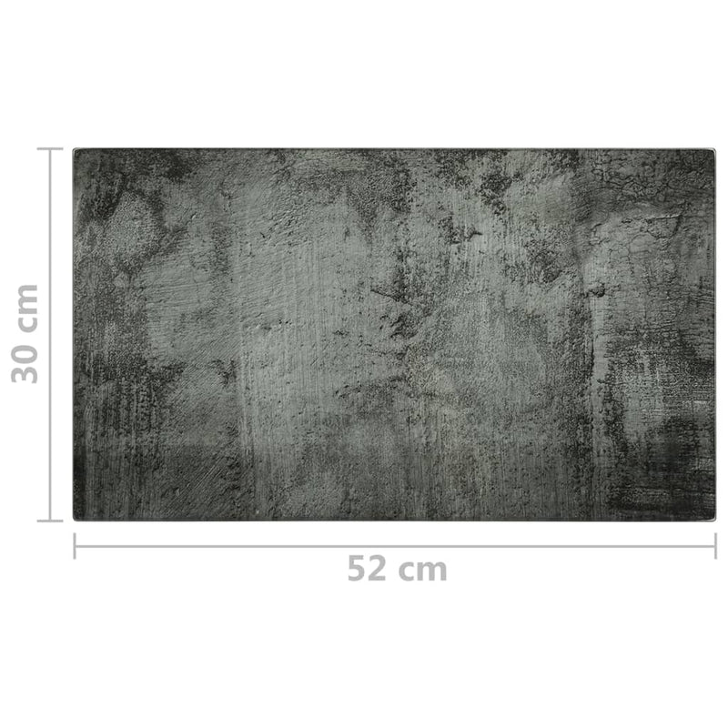 vidaXL Chopping Boards 2 pcs with Concrete Pattern Tempered Glass