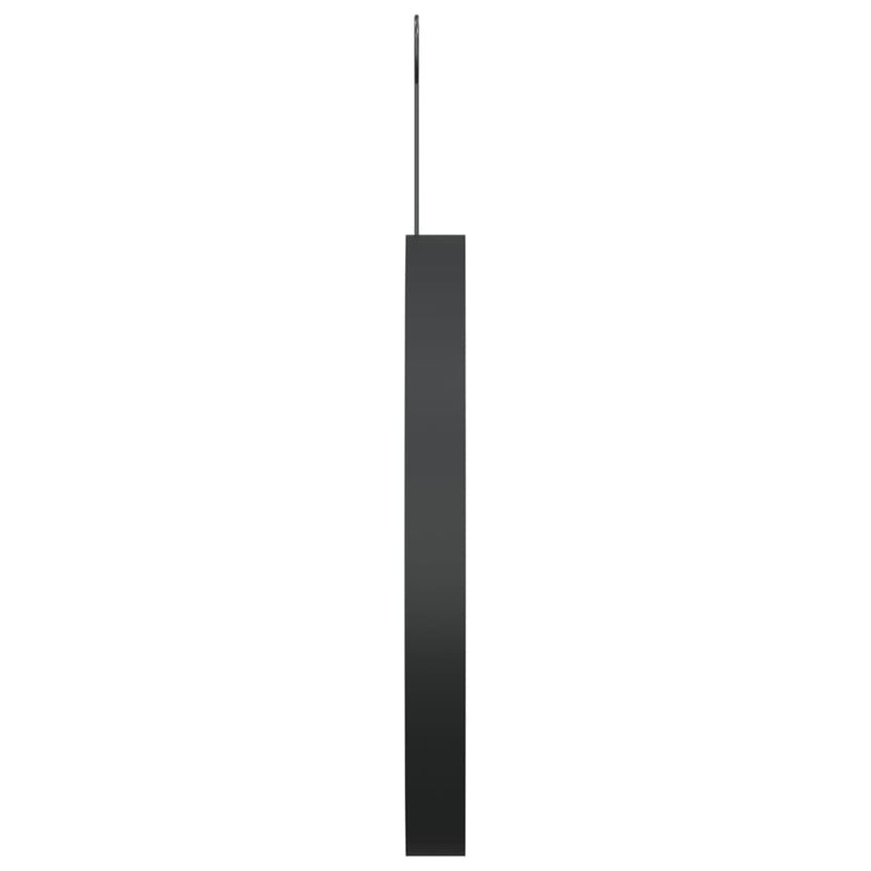 vidaXL Hanging Mirror with Hook Black 30 cm