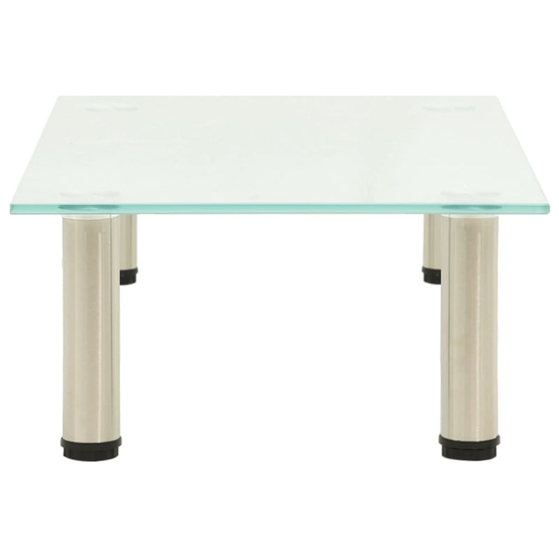 vidaXL TV Stand Frosted 60x35x17 cm Tempered Glass