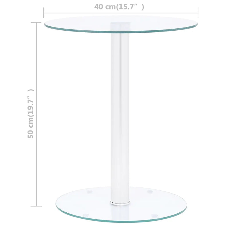 Coffee Table Transparent 40 cm Tempered Glass