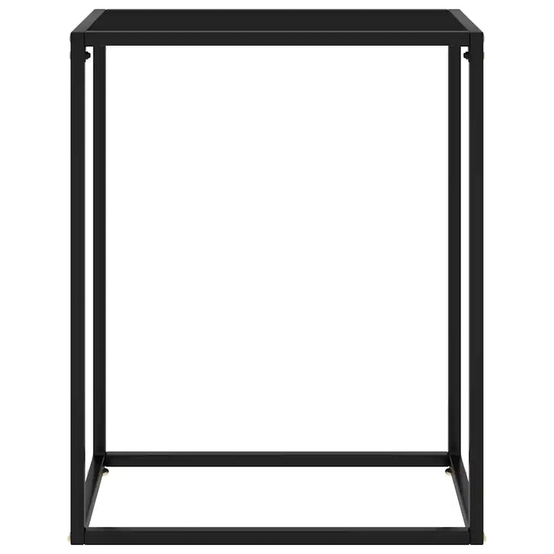 Console Table Black 60x35x75 cm Tempered Glass