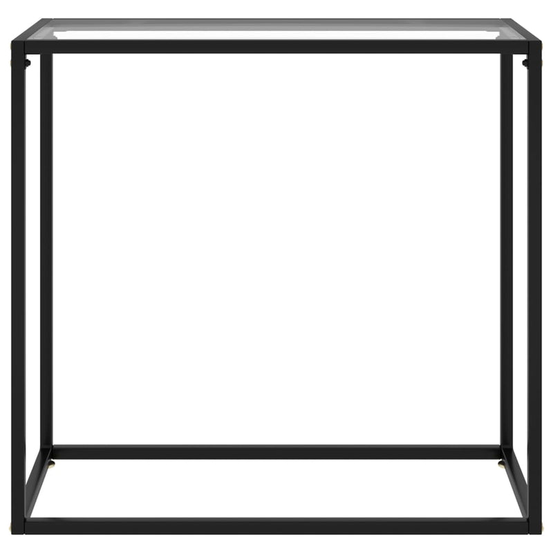 vidaXL Console Table Transparent 80x35x75 cm Tempered Glass