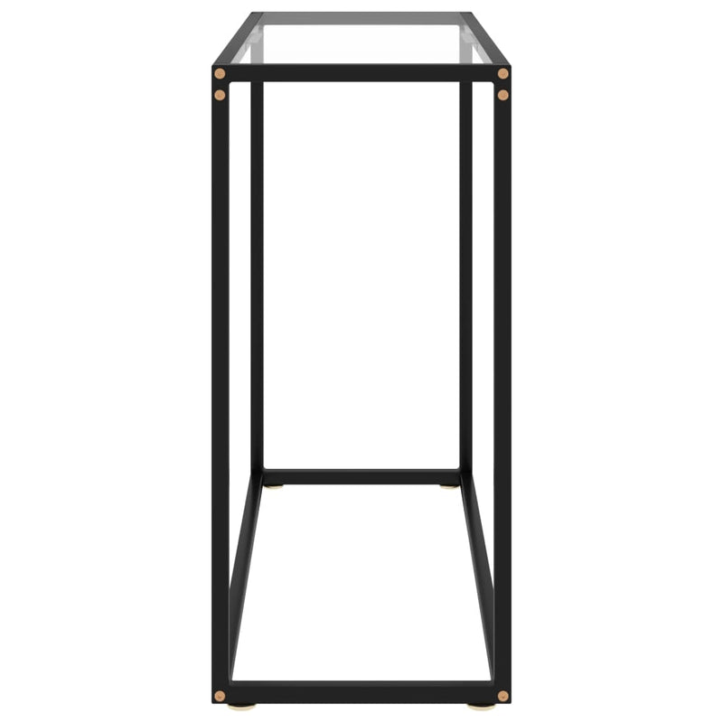 vidaXL Console Table Transparent 80x35x75 cm Tempered Glass
