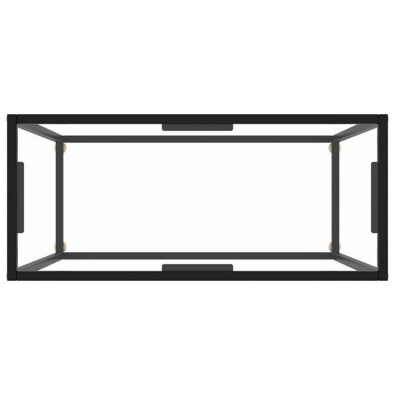 vidaXL Console Table Transparent 80x35x75 cm Tempered Glass