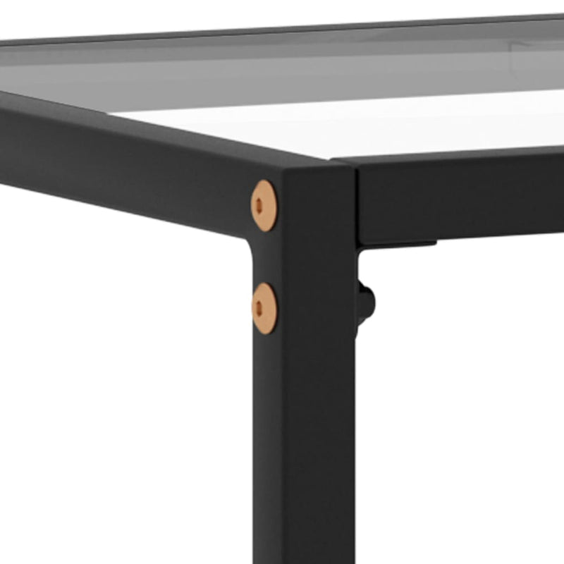 vidaXL Console Table Transparent 80x35x75 cm Tempered Glass