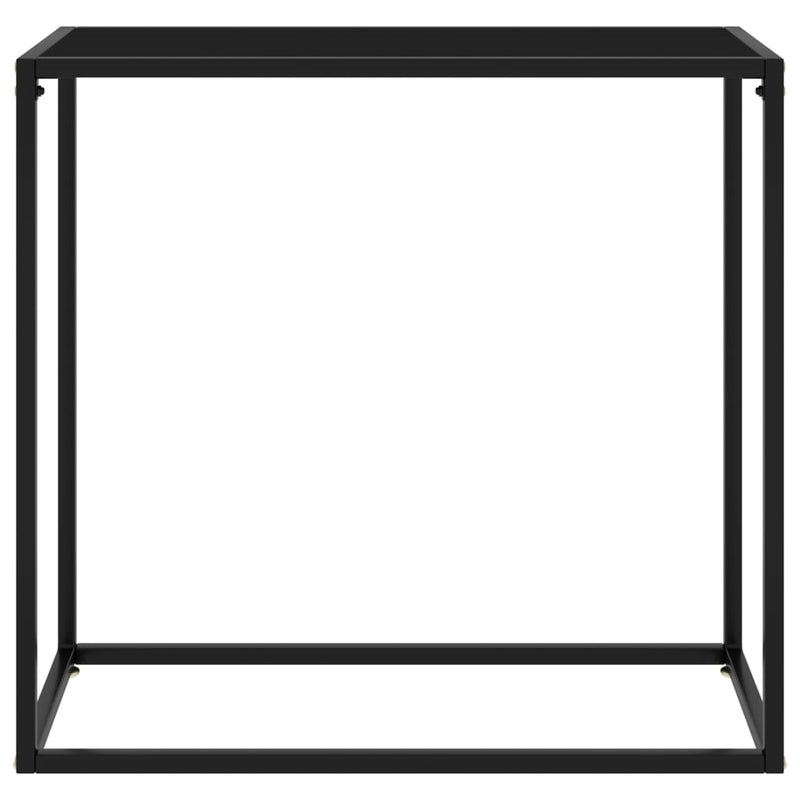 vidaXL Console Table Black 80x35x75 cm Tempered Glass