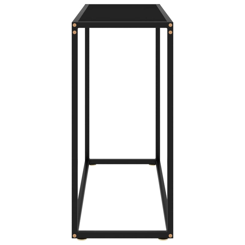 vidaXL Console Table Black 80x35x75 cm Tempered Glass
