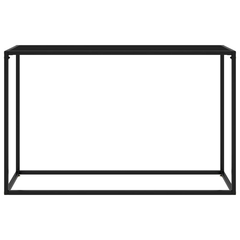 vidaXL Console Table Black 120x35x75 cm Tempered Glass