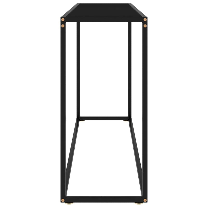 vidaXL Console Table Black 120x35x75 cm Tempered Glass