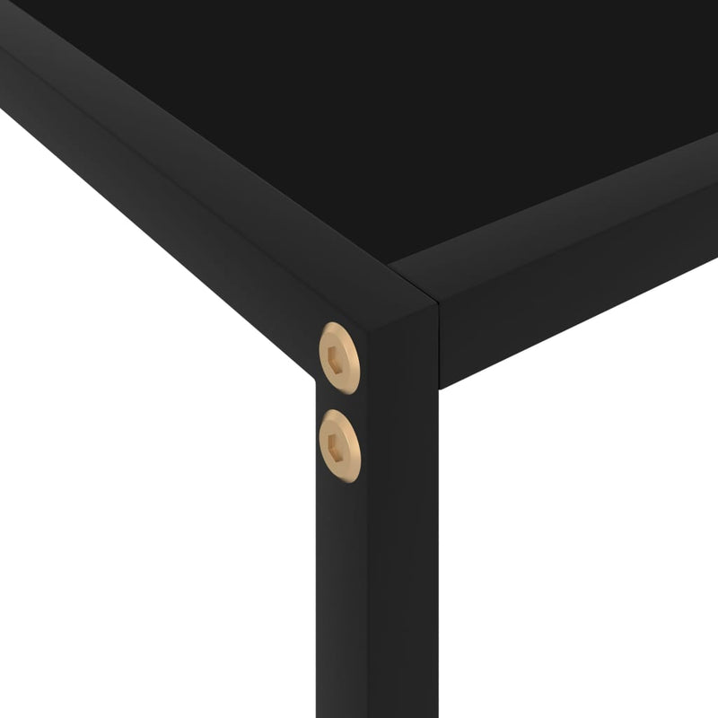 vidaXL Console Table Black 60x35x75 cm Tempered Glass