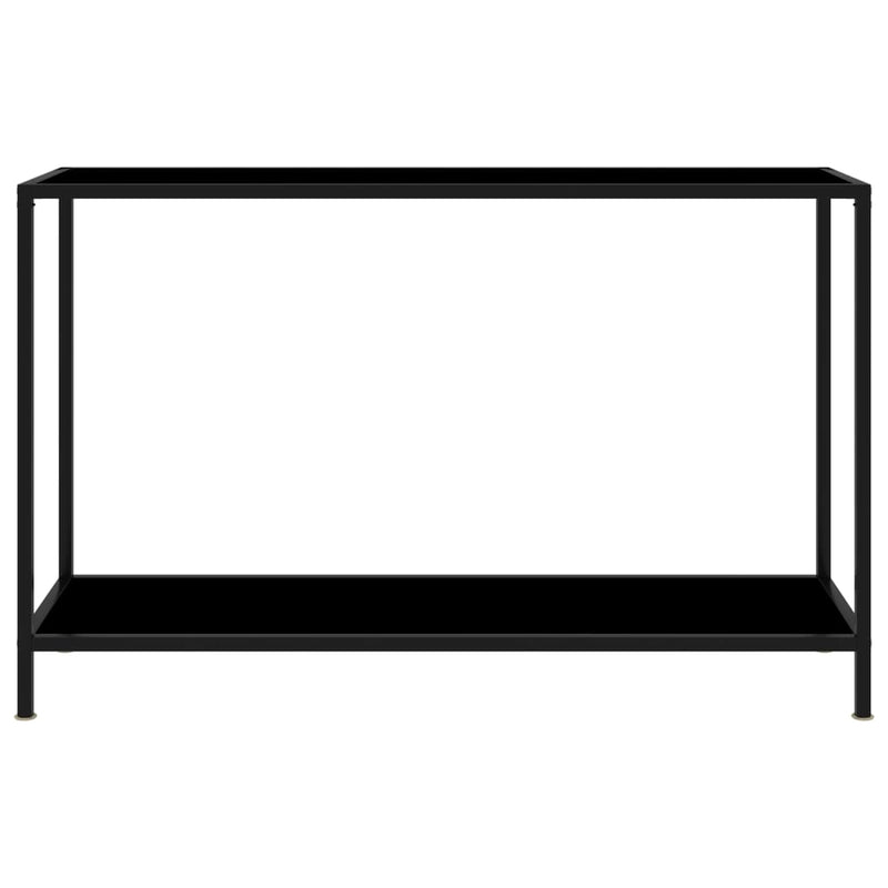 vidaXL Console Table Black 120x35x75 cm Tempered Glass