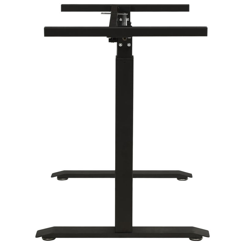 vidaXL Manual Height Adjustable Standing Desk Frame Hand Crank Black
