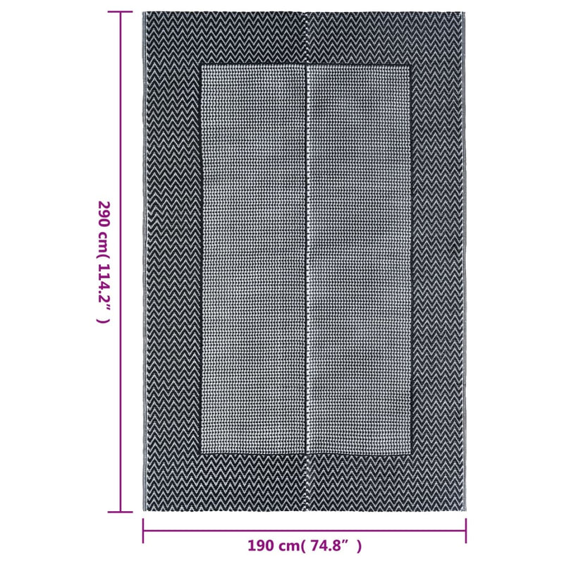 vidaXL Outdoor Carpet ARAKIL Grey 190x290 cm PP