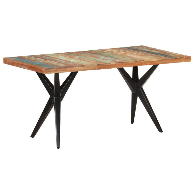 vidaXL Dining Table 160x80x76 cm Solid Reclaimed Wood