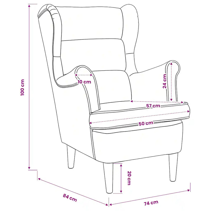 Armchair Pink Velvet