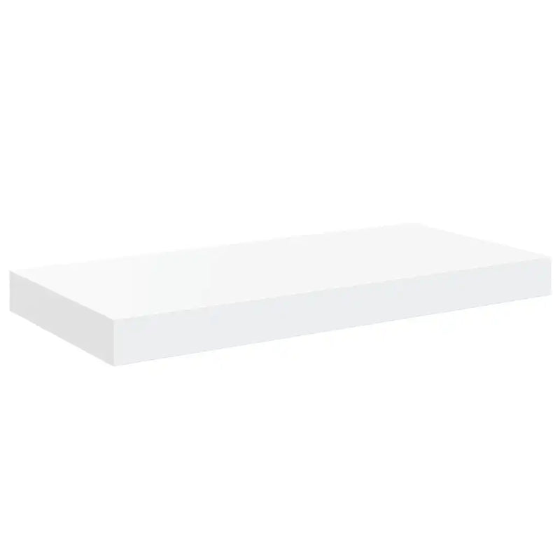 Floating Wall Shelves 2 pcs High Gloss White 50x23x3.8 cm MDF
