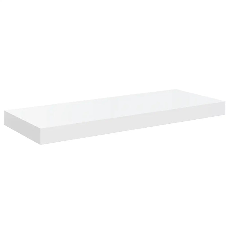 Floating Wall Shelves 2 pcs High Gloss White 60x23.5x3.8 cm MDF
