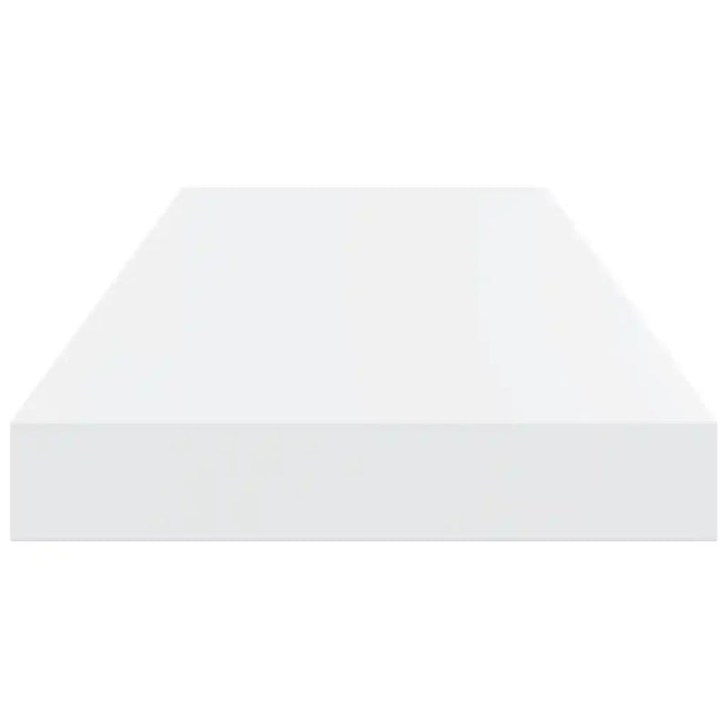 Floating Wall Shelves 2 pcs High Gloss White 60x23.5x3.8 cm MDF
