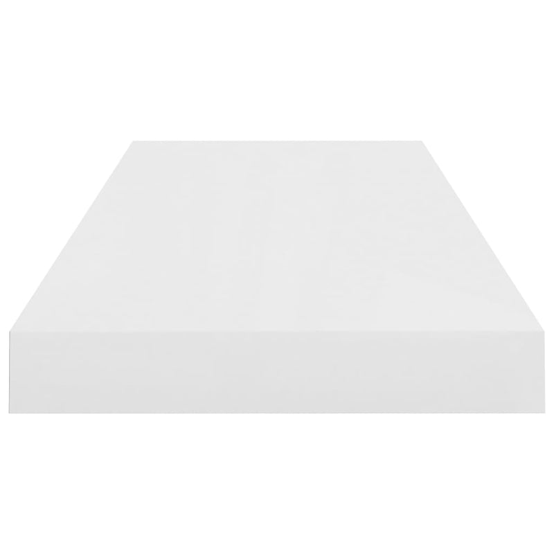 vidaXL Floating Wall Shelves 4 pcs High Gloss White 60x23.5x3.8 cm MDF