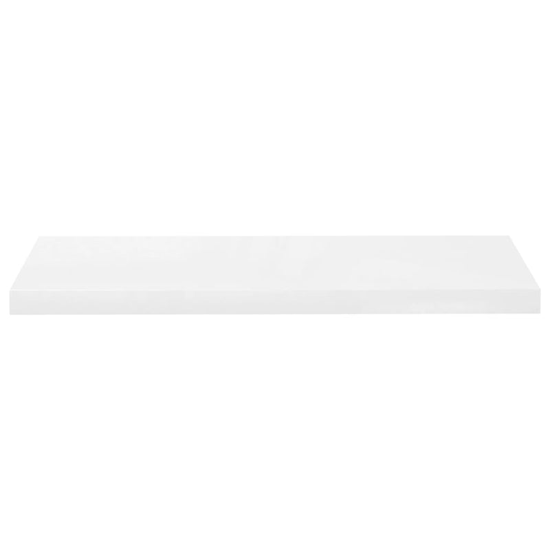 vidaXL Floating Wall Shelf High Gloss White 80x23.5x3.8 cm MDF