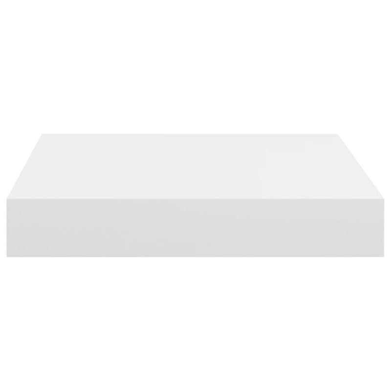 vidaXL Floating Wall Shelves 2 pcs White 23x23.5x3.8 cm MDF