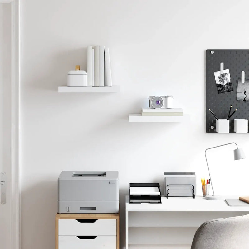 Floating Wall Shelves 2 pcs White 40x23x3.8 cm MDF