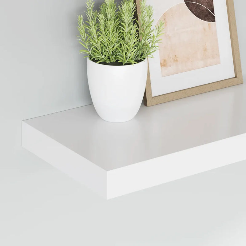 Floating Wall Shelves 4 pcs White 40x23x3.8 cm MDF