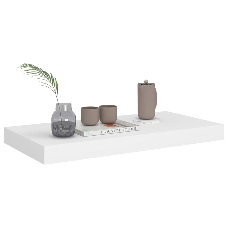 vidaXL Floating Wall Shelves 2 pcs White 50x23x3.8 cm MDF