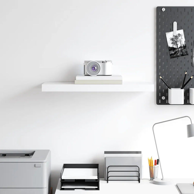 Floating Wall Shelf White 60x23.5x3.8 cm MDF