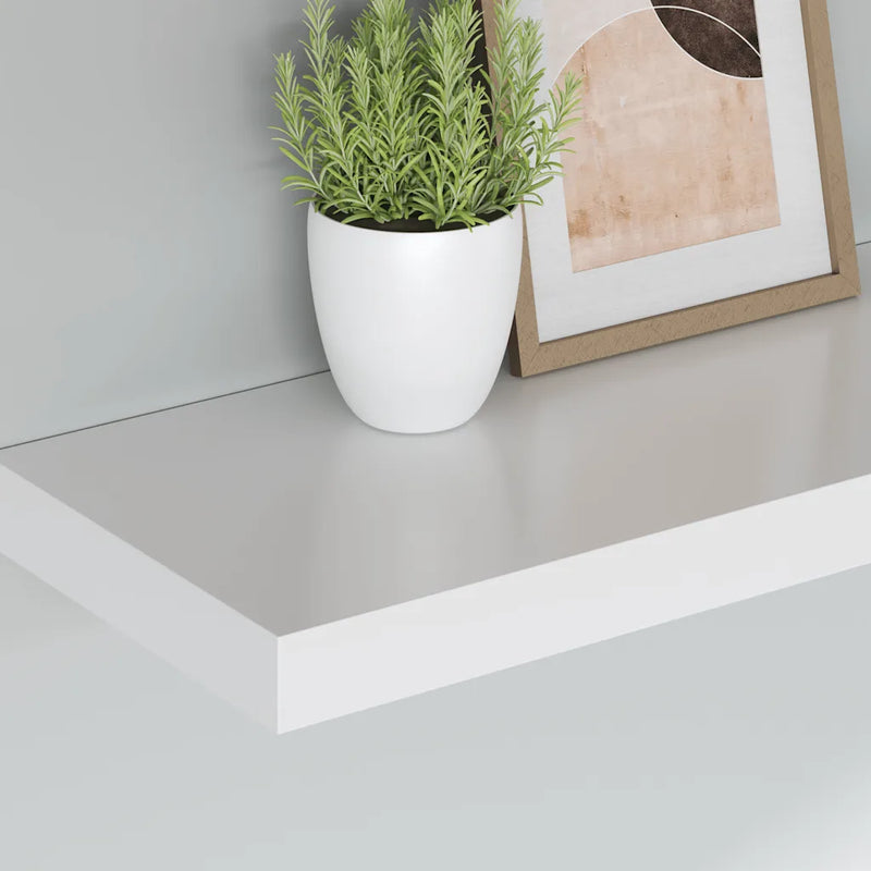 Floating Wall Shelves 2 pcs White 60x23.5x3.8 cm MDF