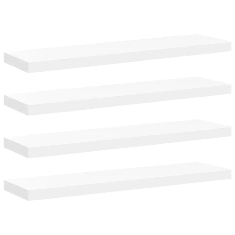 Floating Wall Shelves 4 pcs White 90x23.5x3.8 cm MDF