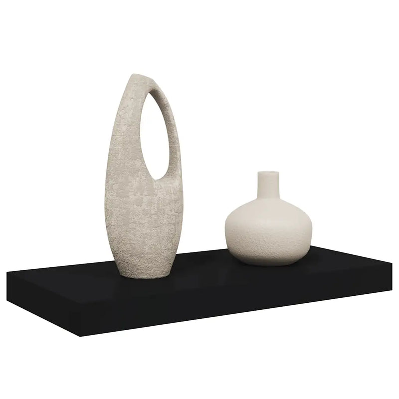 Floating Wall Shelf Black 50x23x3.8 cm MDF