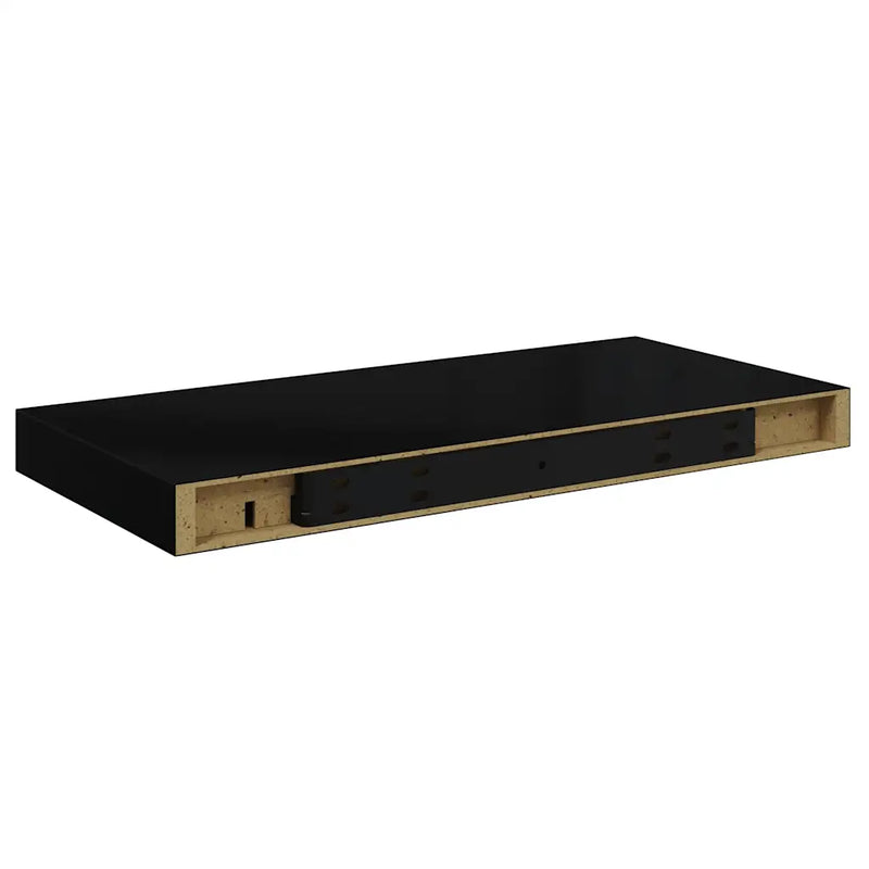 Floating Wall Shelf Black 50x23x3.8 cm MDF