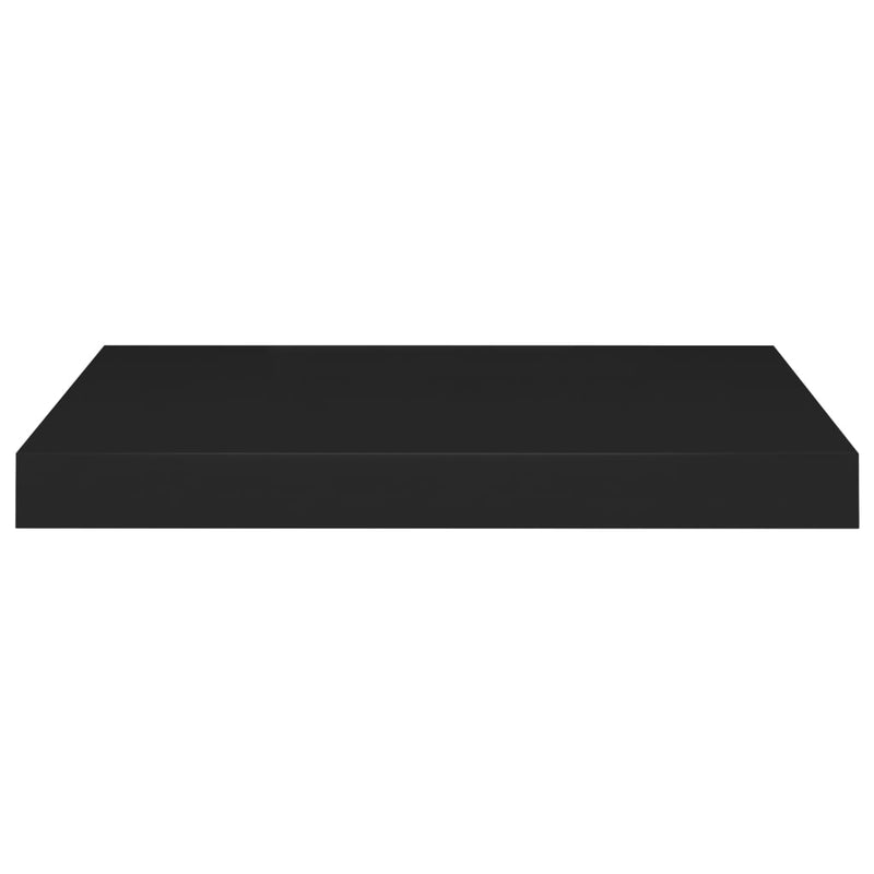 vidaXL Floating Wall Shelves 2 pcs Black 50x23x3.8 cm MDF