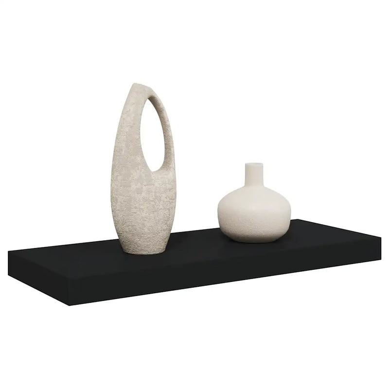Floating Wall Shelf Black 60x23.5x3.8 cm MDF
