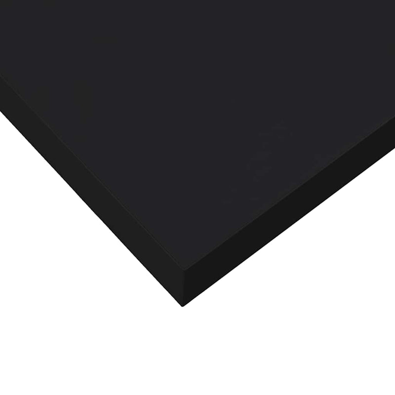vidaXL Floating Wall Shelves 4 pcs Black 60x23.5x3.8 cm MDF