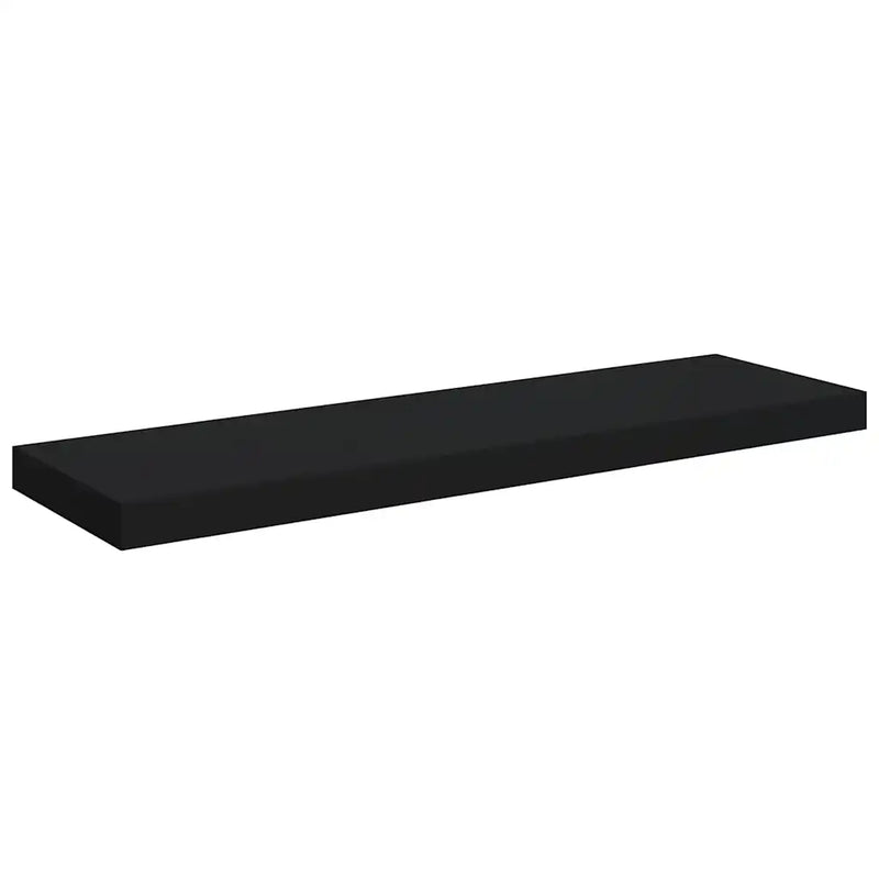 Floating Wall Shelf Black 80x23.5x3.8 cm MDF