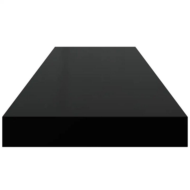 Floating Wall Shelf Black 80x23.5x3.8 cm MDF