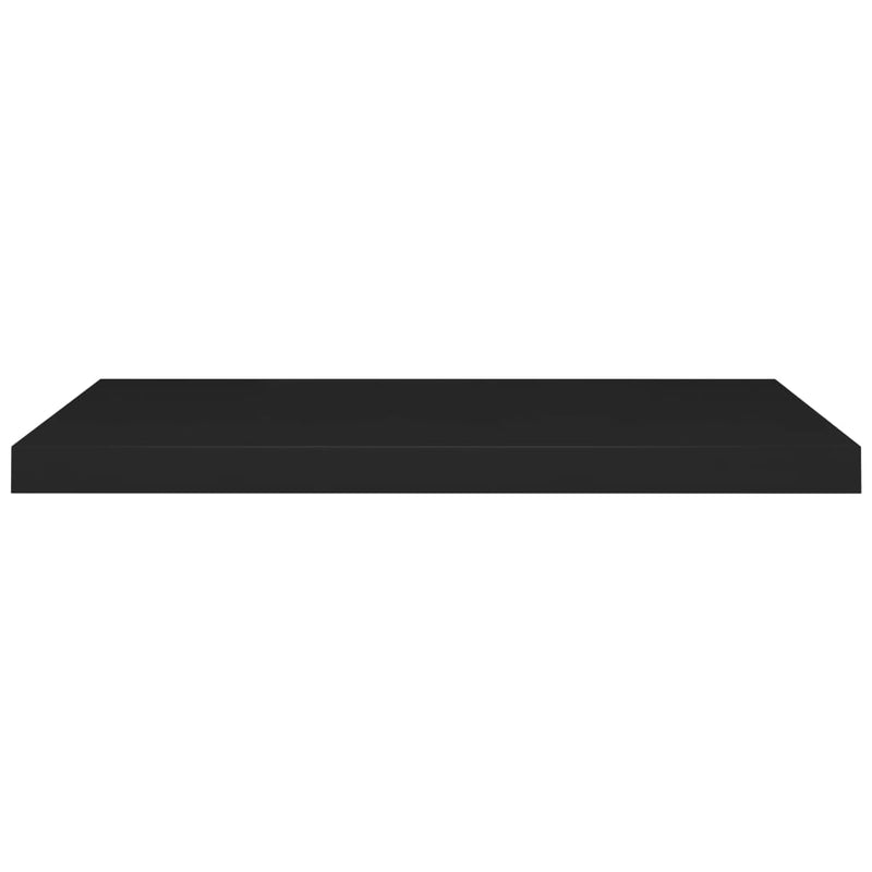 vidaXL Floating Wall Shelves 2 pcs Black 80x23.5x3.8 cm MDF