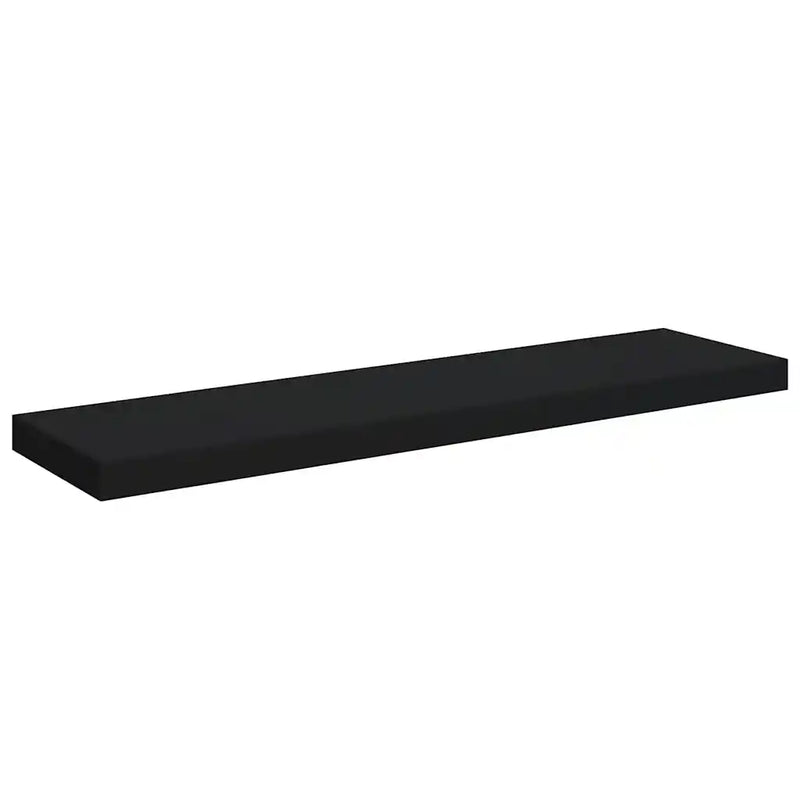 Floating Wall Shelf Black 90x23.5x3.8 cm MDF