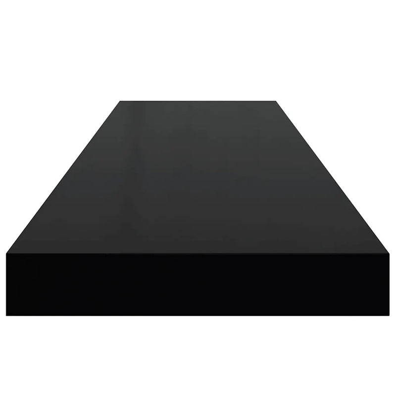 Floating Wall Shelf Black 90x23.5x3.8 cm MDF