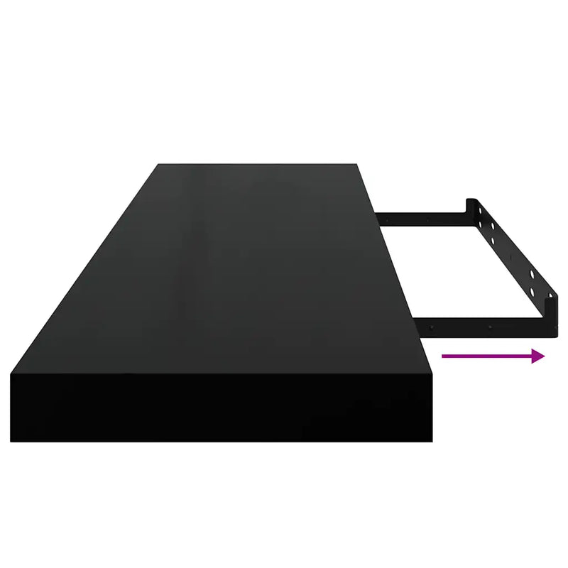 Floating Wall Shelves 2 pcs Black 90x23.5x3.8 cm MDF