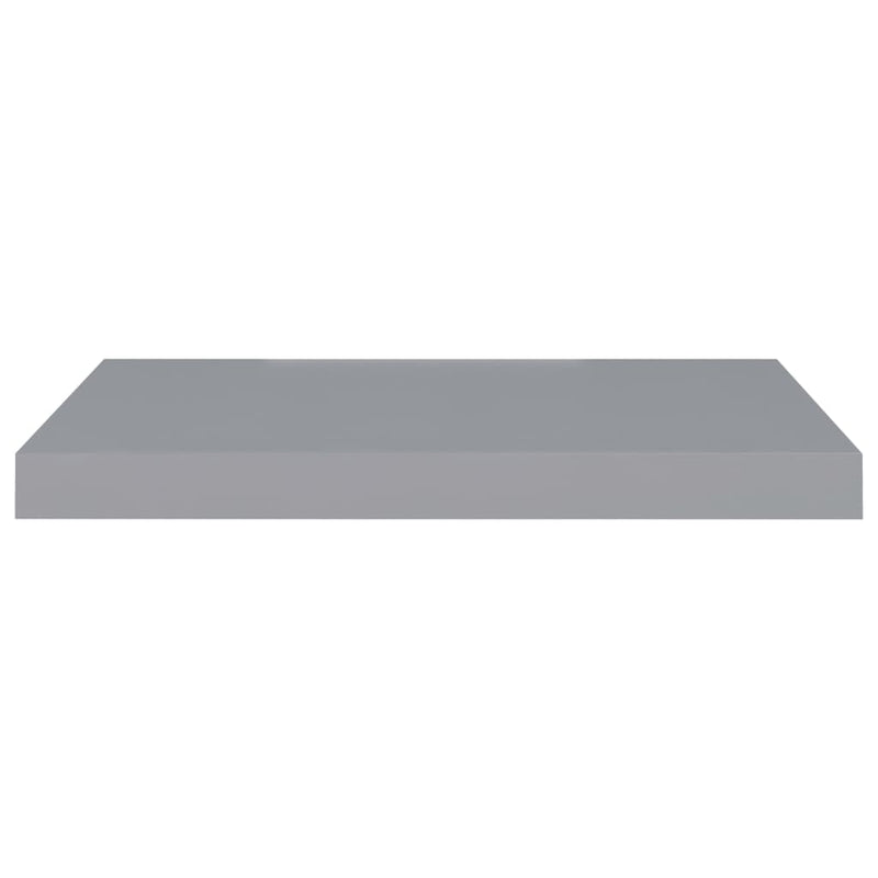 vidaXL Floating Wall Shelves 2 pcs Grey 60x23.5x3.8 cm MDF