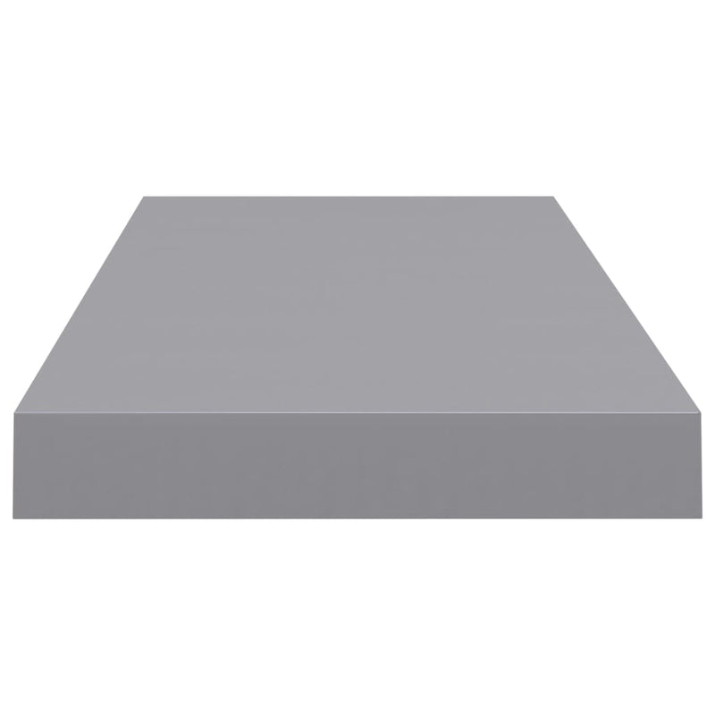 vidaXL Floating Wall Shelves 2 pcs Grey 60x23.5x3.8 cm MDF