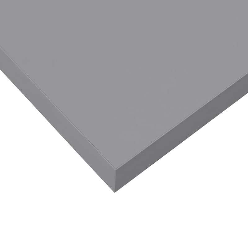 vidaXL Floating Wall Shelves 2 pcs Grey 90x23.5x3.8 cm MDF