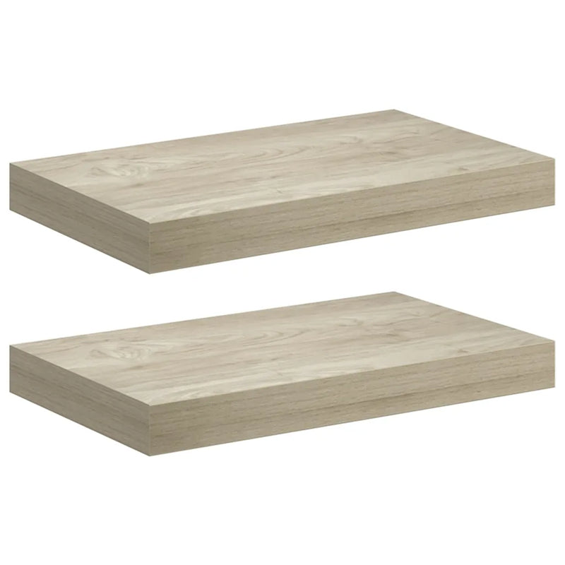 Floating Wall Shelves 2 pcs Oak 40x23x3,8 cm MDF
