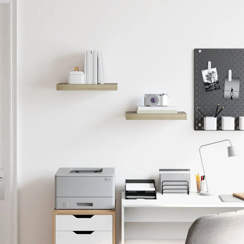 Floating Wall Shelves 2 pcs Oak 40x23x3,8 cm MDF