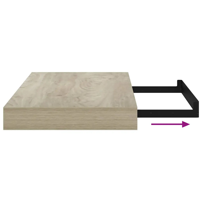 Floating Wall Shelves 2 pcs Oak 40x23x3,8 cm MDF