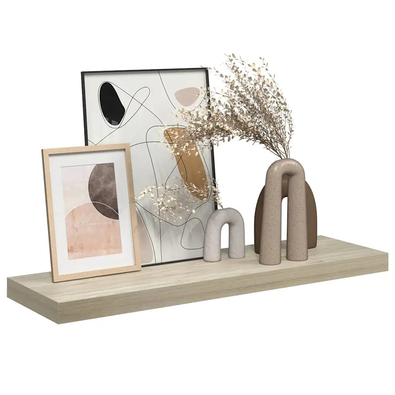 Floating Wall Shelf Oak 80x23.5x3.8 cm MDF